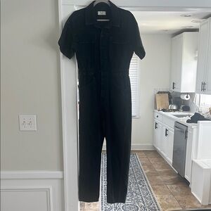 We The Free Black Denim Jumpsuit